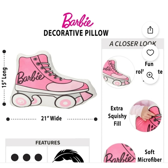 Barbie Skate Pillow - Picture 8 of 8